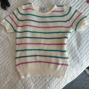 Vintage 1980s Knit Striped Women’s Sweater